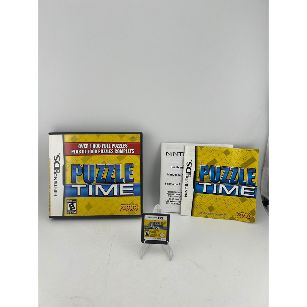 Puzzle Time Nintendo DS CIB Over 1000 Puzzles Sudoku Crossword NTR-B5TE-USA